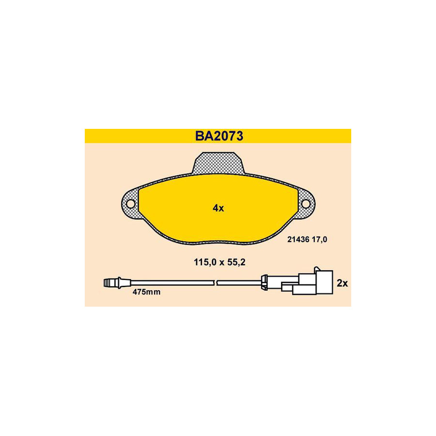 Barum Ba2073 Brake Pad Set