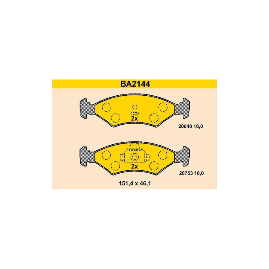Barum Ba2144 Brake Pad Set