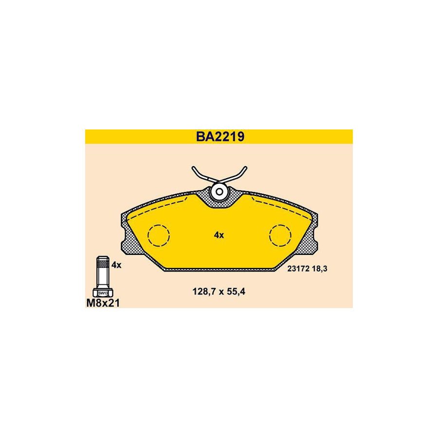 Barum Ba2219 Brake Pad Set