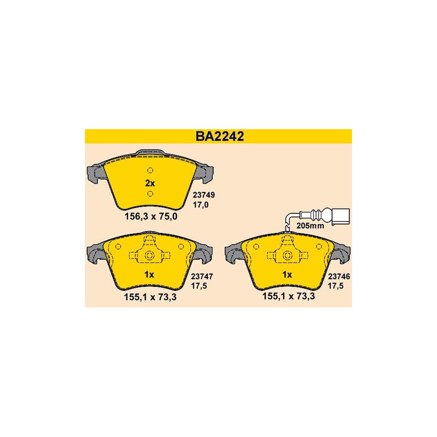 Barum Ba2242 Brake Pad Set