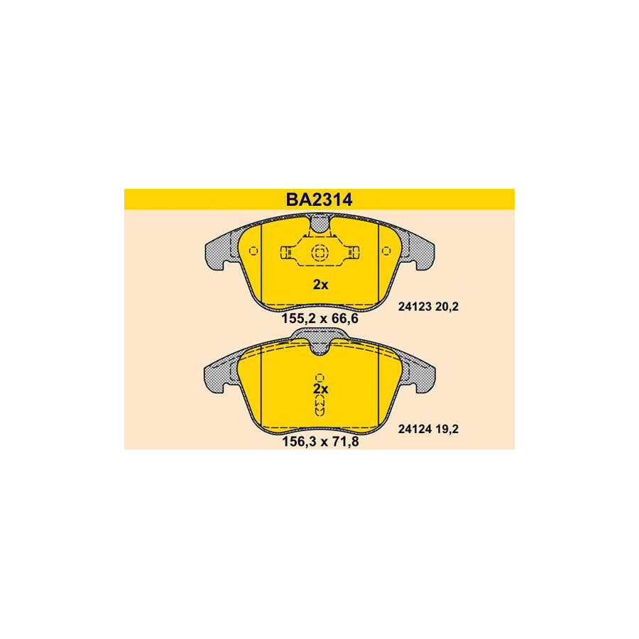 Barum Ba2314 Brake Pad Set