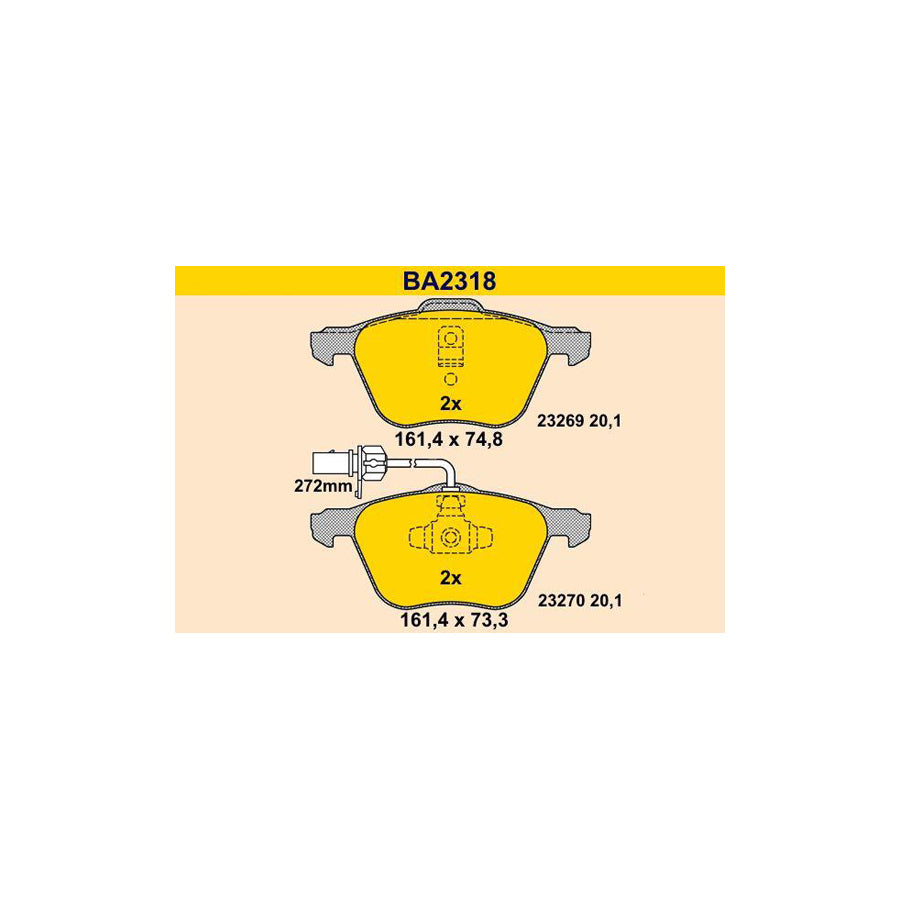 Barum Ba2318 Brake Pad Set