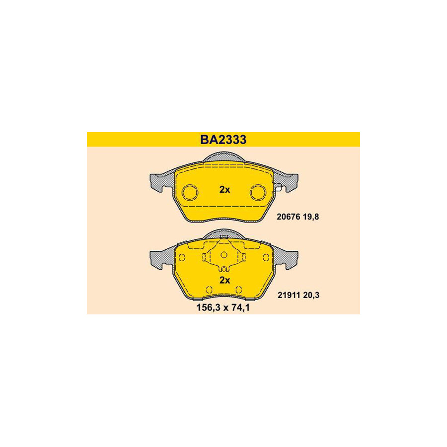 Barum Ba2333 Brake Pad Set