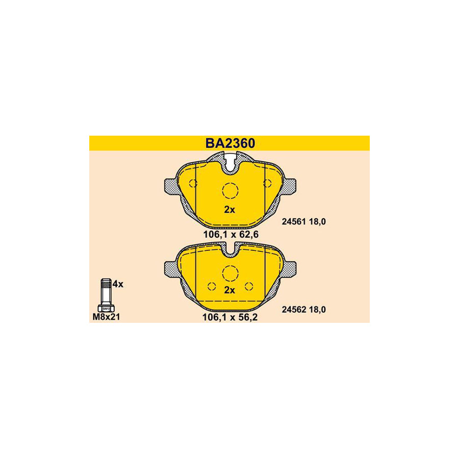 Barum Ba2360 Brake Pad Set