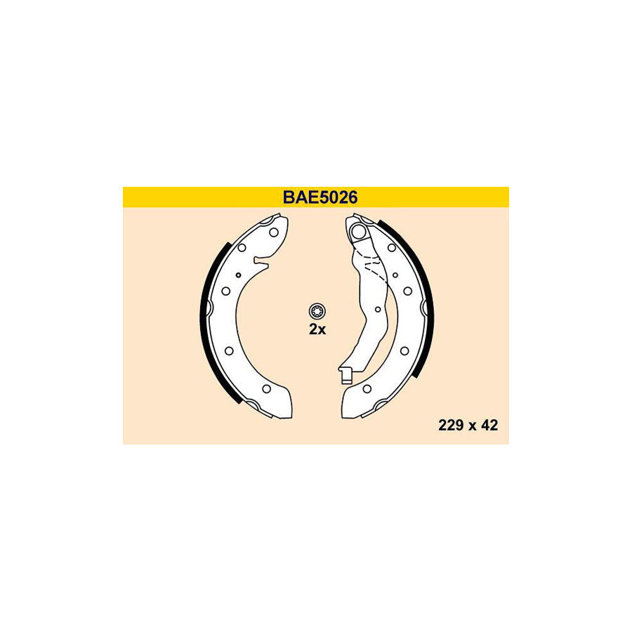 Barum Bae5026 Brake Shoe Set