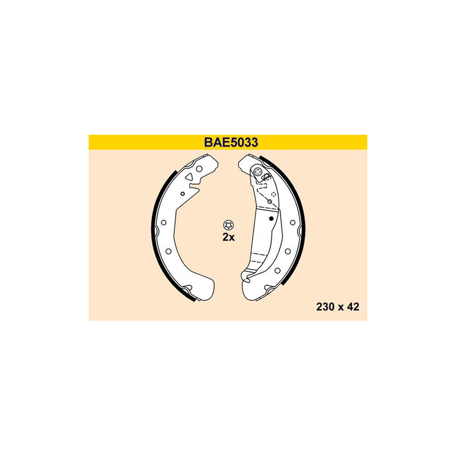 Barum Bae5033 Brake Shoe Set