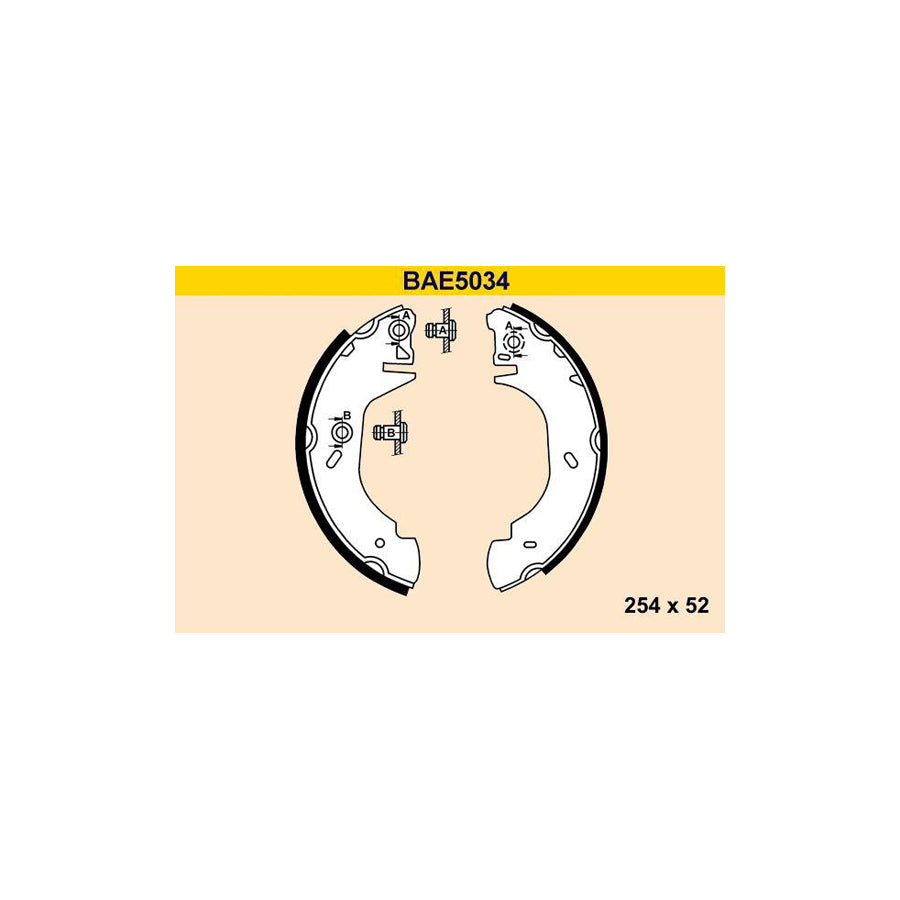 Barum Bae5034 Brake Shoe Set for Ford Transit