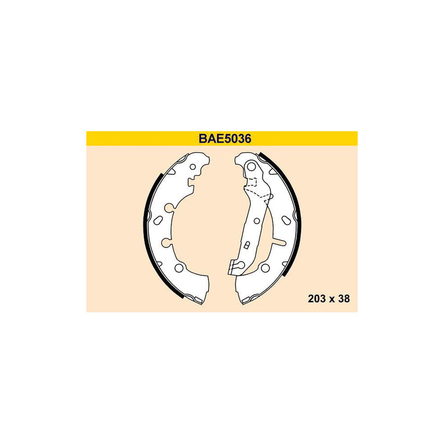 Barum Bae5036 Brake Shoe Set
