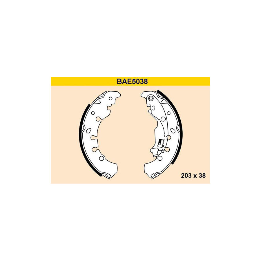 Barum Bae5038 Brake Shoe Set