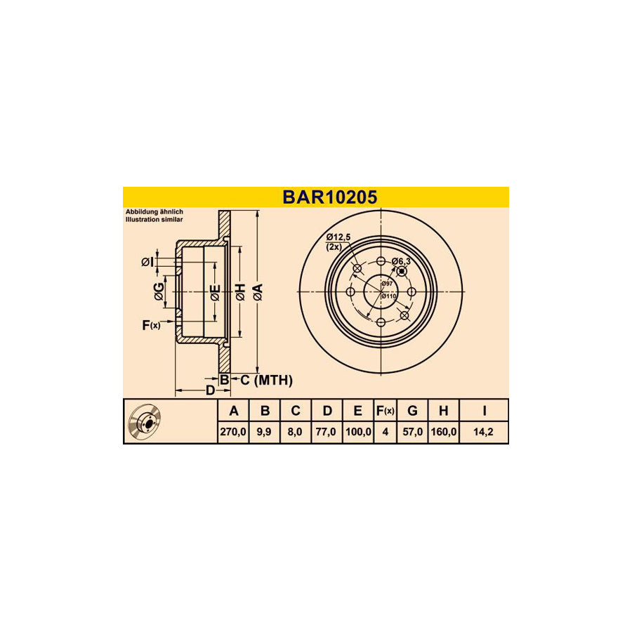 Barum Bar10205 Brake Disc