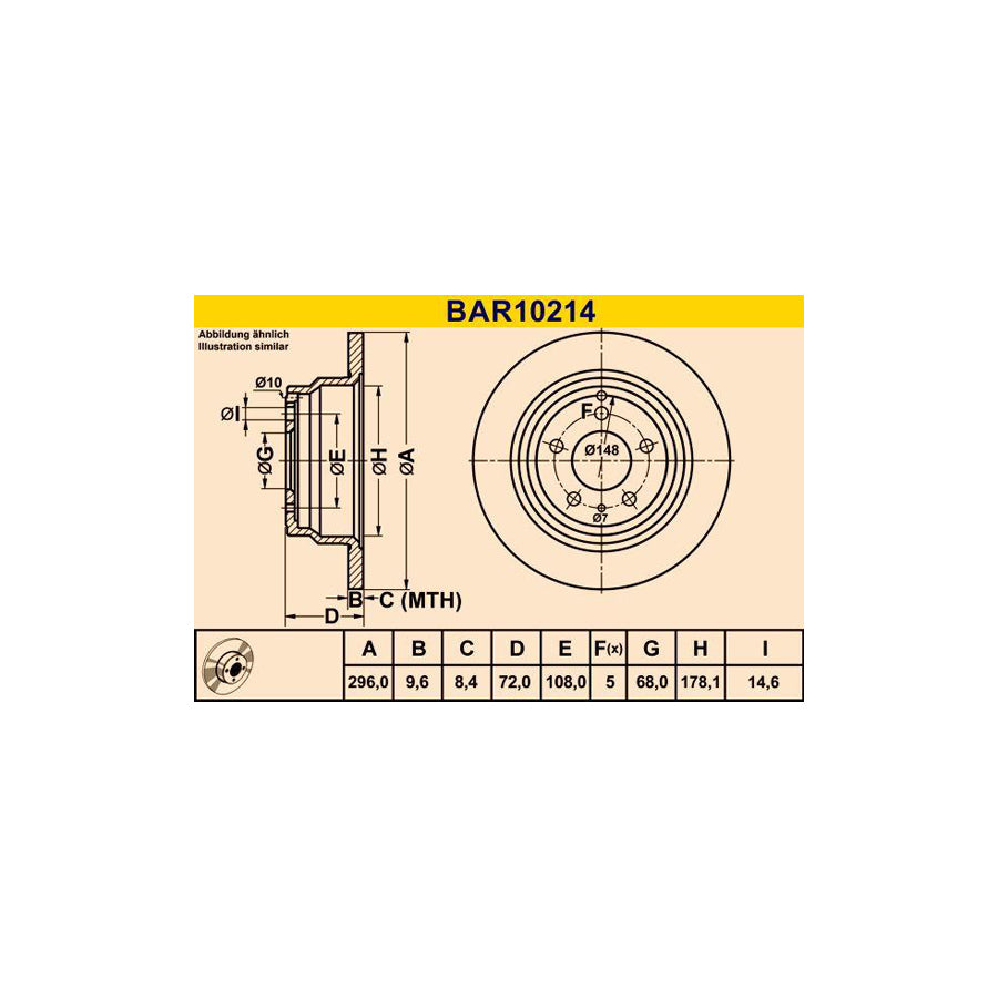 Barum Bar10214 Brake Disc