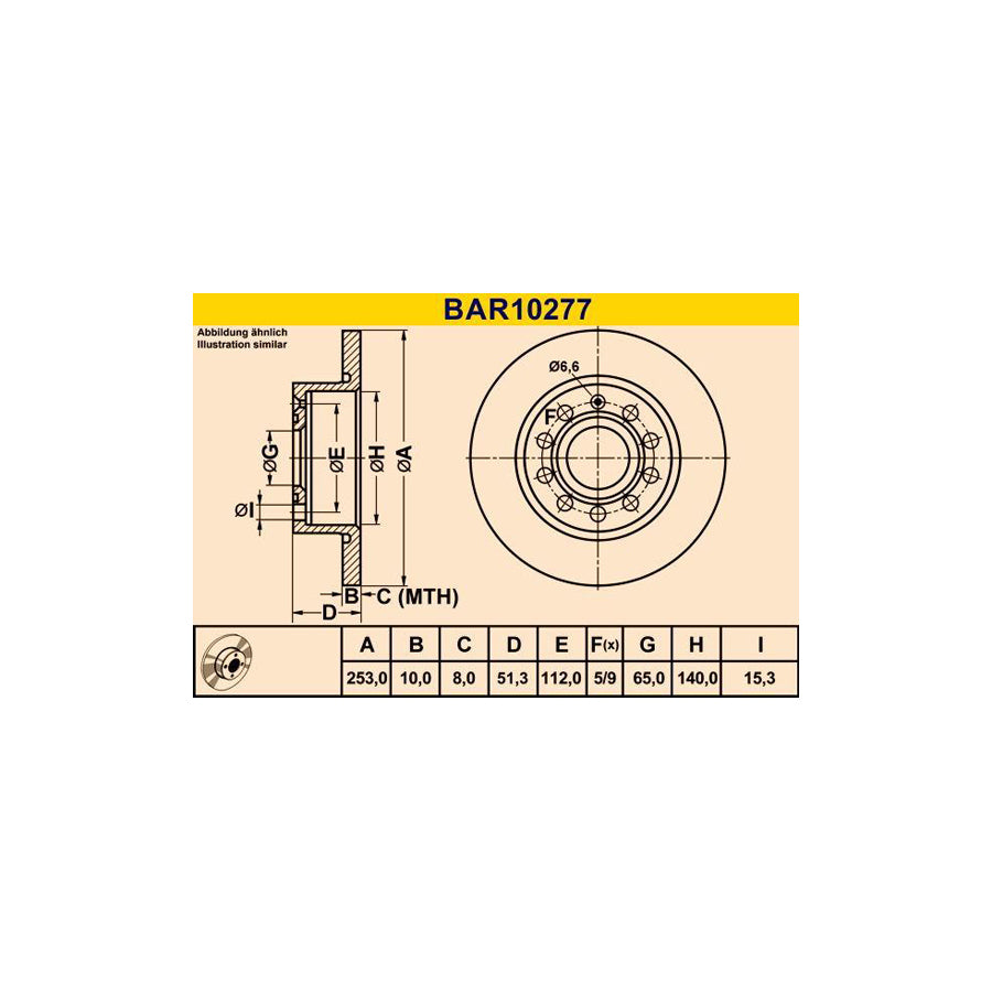 Barum Bar10277 Brake Disc
