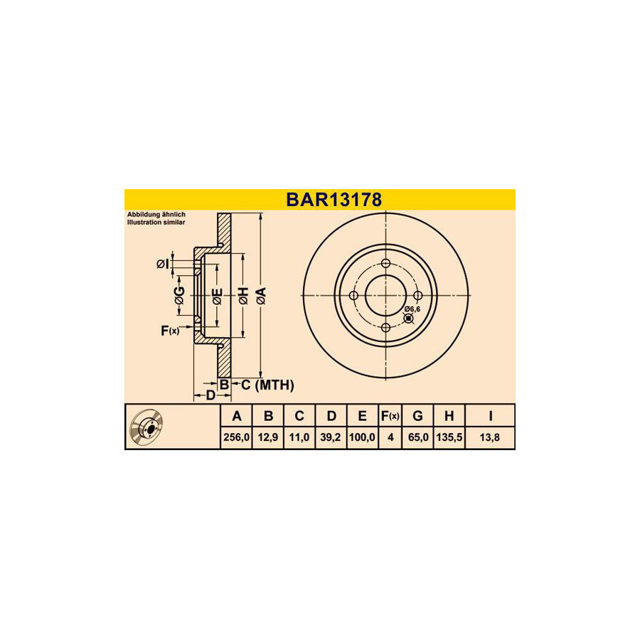 Barum Bar13178 Brake Disc