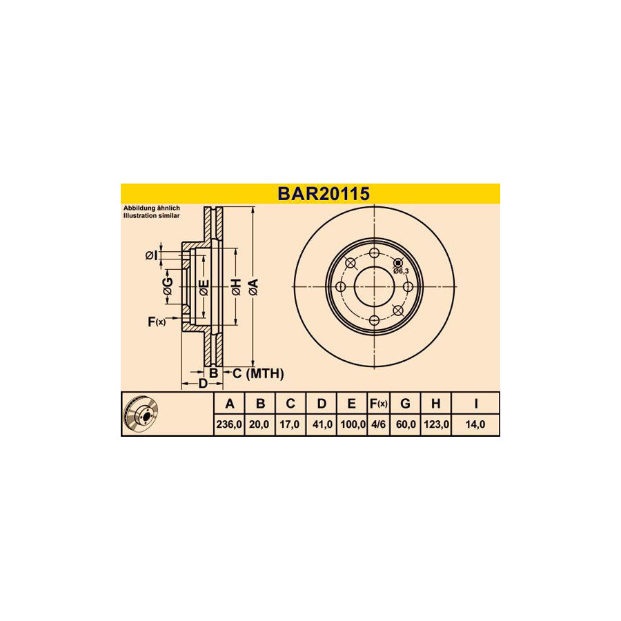 Barum Bar20115 Brake Disc