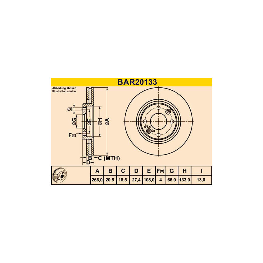 Barum Bar20133 Brake Disc