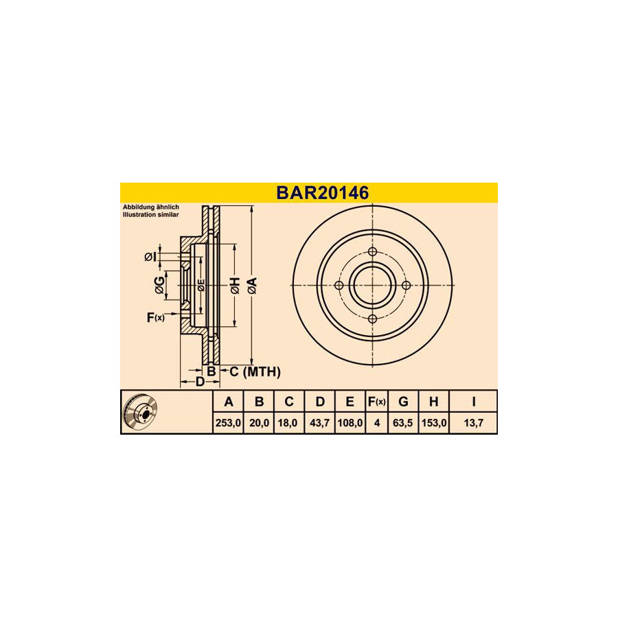 Barum Bar20146 Brake Disc