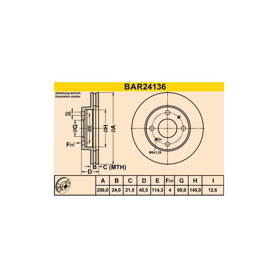 Barum Bar24136 Brake Disc