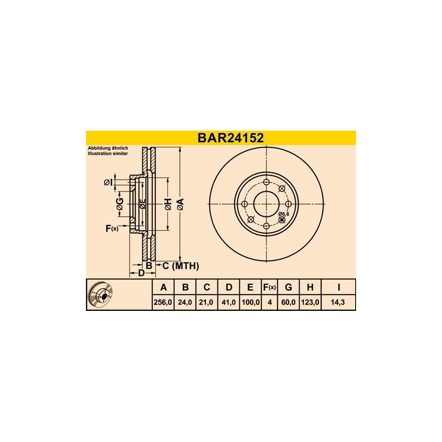 Barum Bar24152 Brake Disc