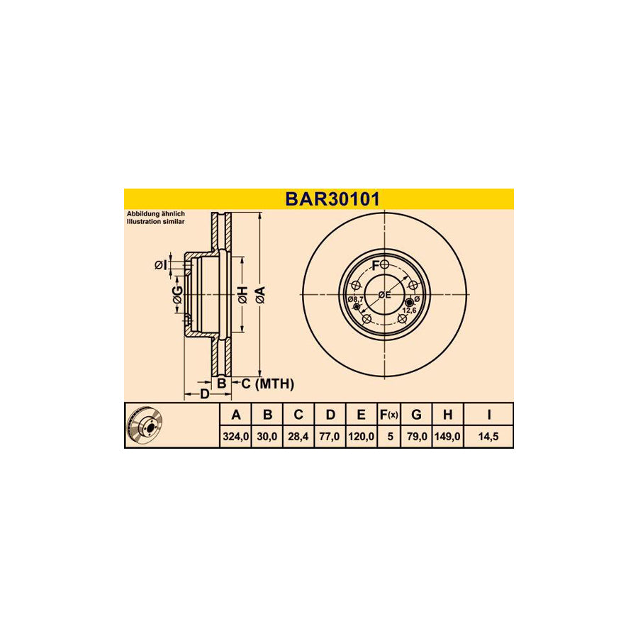 Barum Bar30101 Brake Disc