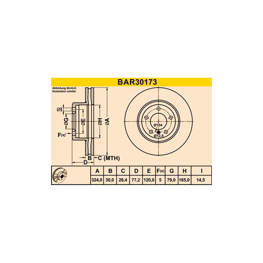 Barum Bar30173 Brake Disc