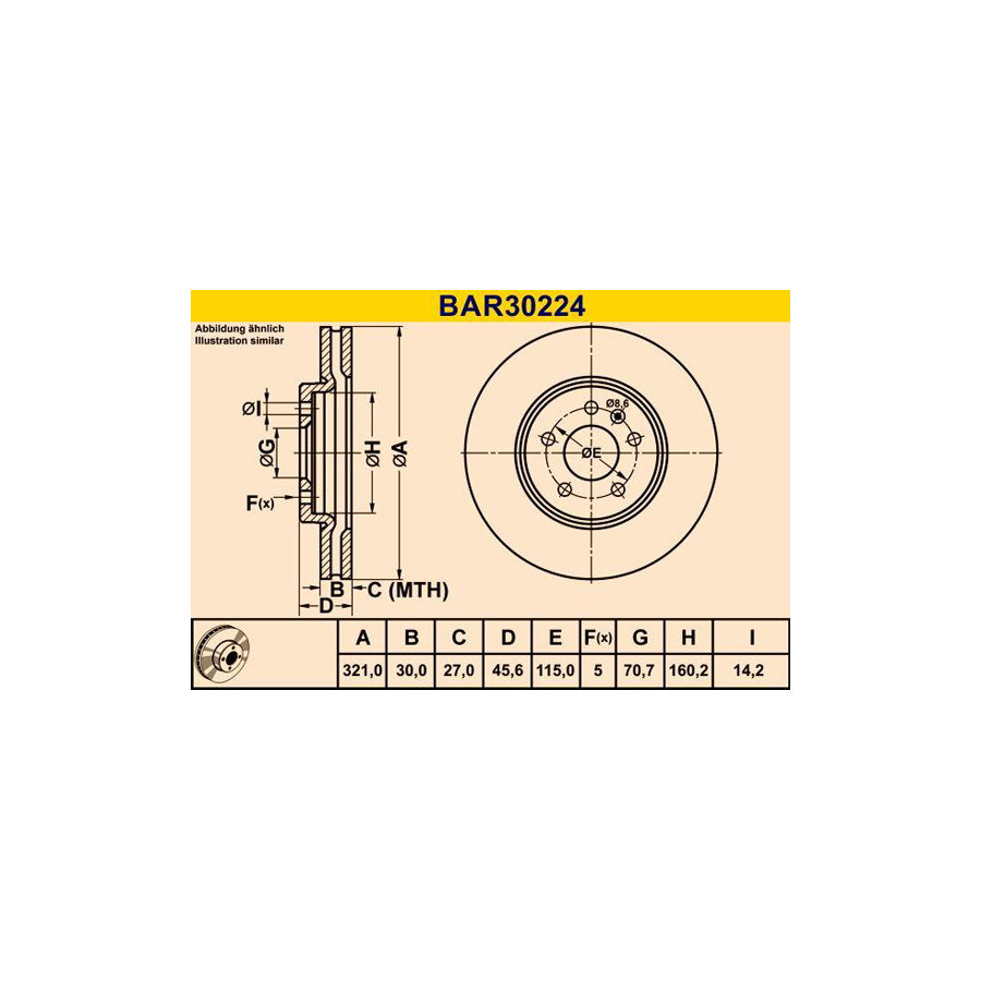 Barum Bar30224 Brake Disc