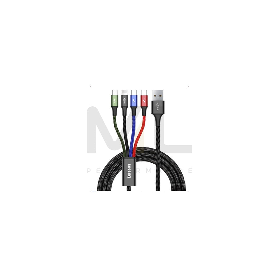Baseus CA1T4-B01 USB charge cable Black, 90+30mm