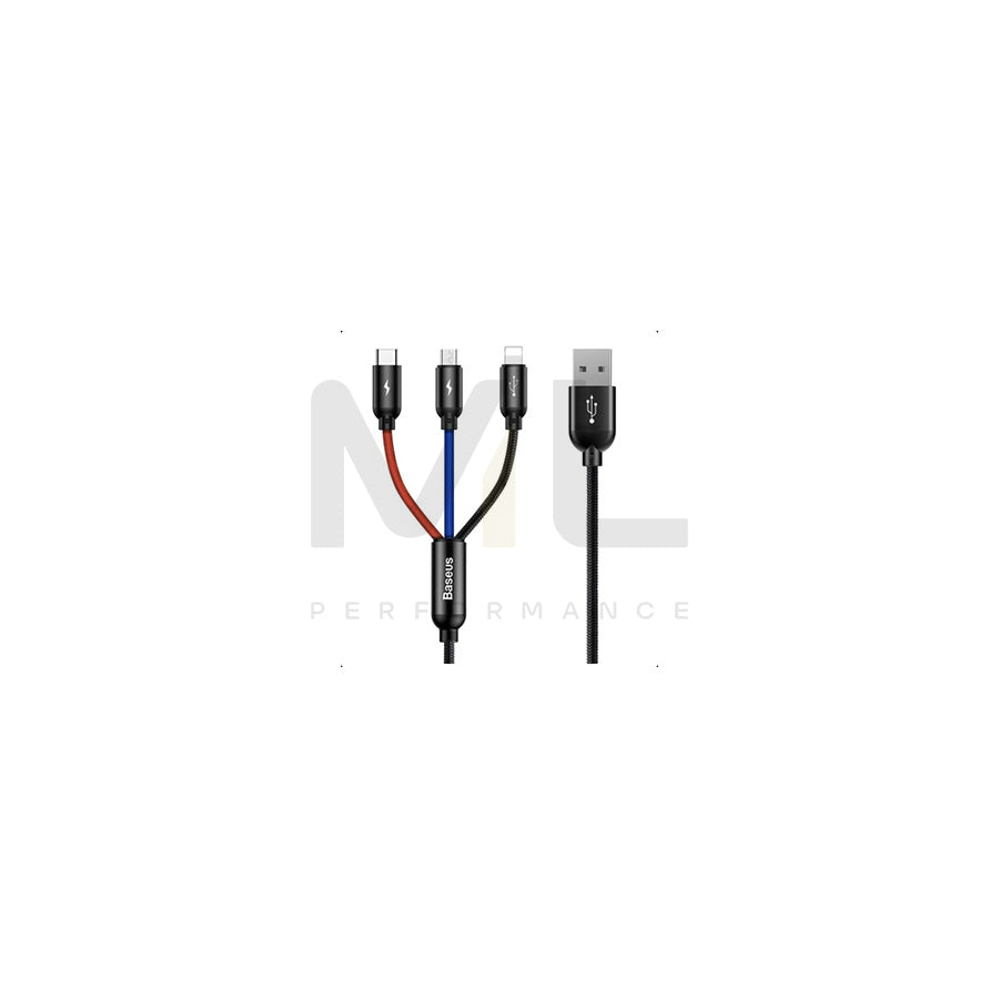 Baseus CAMLT-ASY01 USB charge cable Black, 300mm