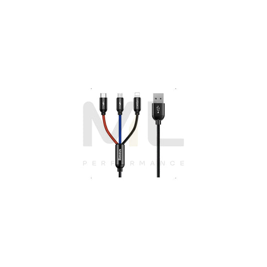 Baseus CAMLT-ASY01 USB charge cable Black, 300mm