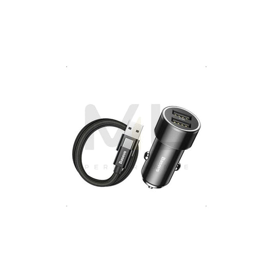 Baseus TZXLD-B01 In-car charger Number of inlets/outlets: 2x USB, with pipe, with USB plug (type C), USB type-C, Black