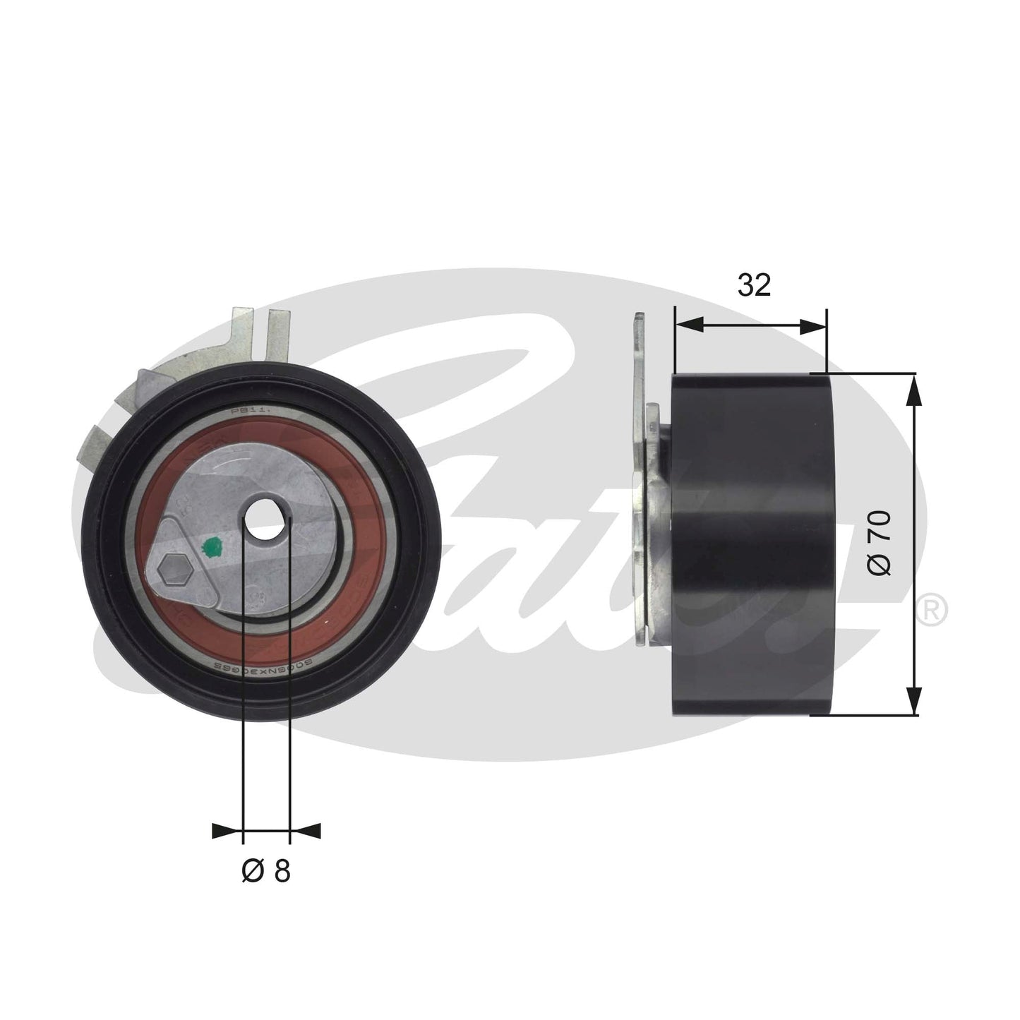 GATES GATT43117 Timing Belt Tensioner Pulley