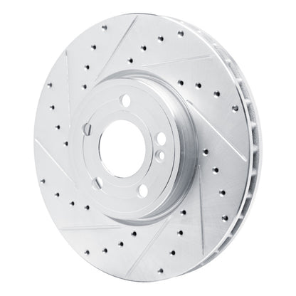 R1 Concepts R1 19-26 Mercedes-Benz A220 Front Left Drilled & Slotted Silver Brake Rotor