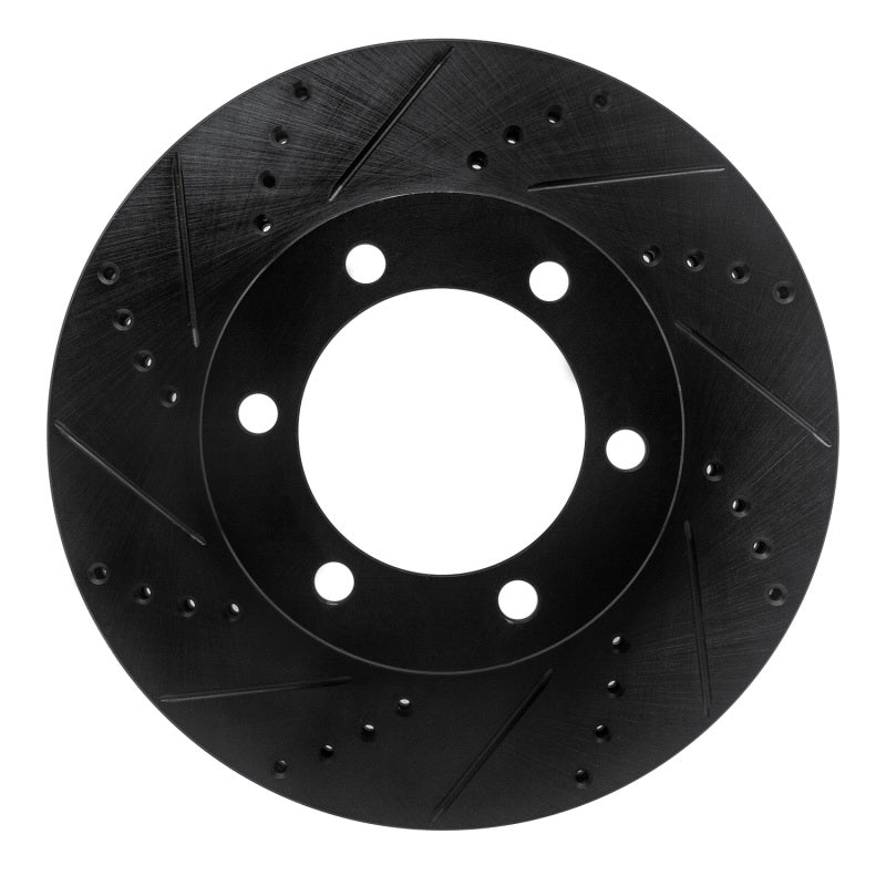 R1 Concepts R1 00-07 Toyota TUNDRA Front Left Drilled & Slotted Black Brake Rotor