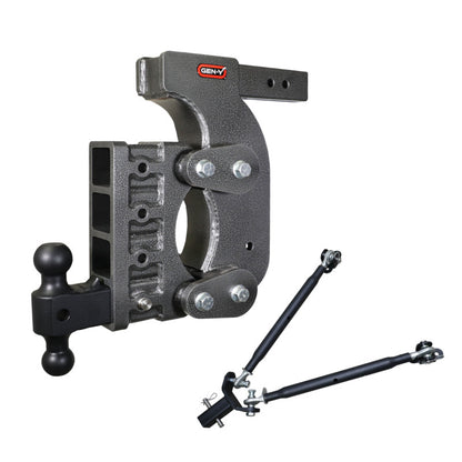 GEN-Y Hitch Gen-Y The Boss Torsion-Flex 2.5in Receiver 15in Drop Hitch w/GH-061 Dual-Ball/Stabilizer Kit