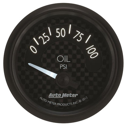 Autometer GT Series 52mm Short Sweep Electronic 0-100 psi Oil Pressure