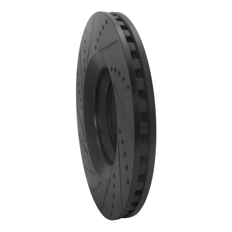 R1 Concepts R1 08-11 Audi TTS Quattro Front Right Drilled & Slotted Black Brake Rotor