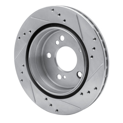 R1 Concepts R1 92-94 Mercedes-Benz 500E Rear Left Drilled & Slotted Silver Brake Rotor