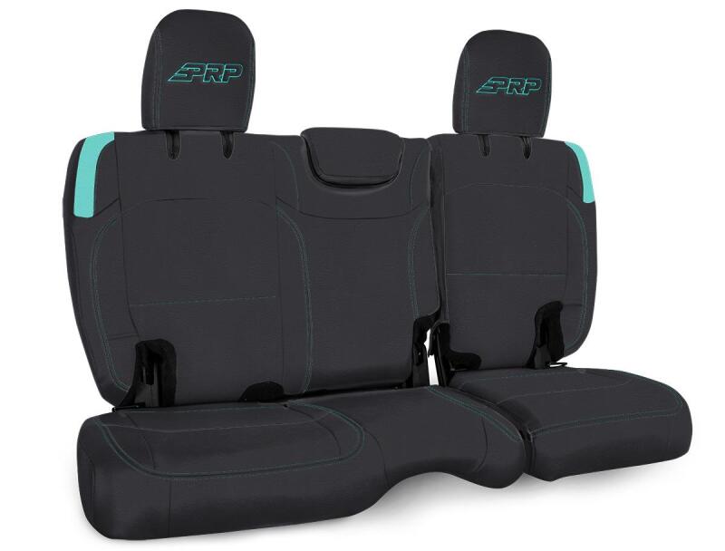 PRP Seats PRP Jeep Wrangler JL Rear Bench Covers - 2 door - Black/Teal
