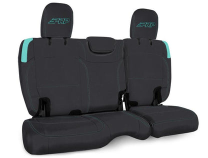 PRP Seats PRP Jeep Wrangler JL Rear Bench Covers - 2 door - Black/Teal
