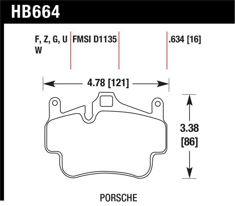 Hawk Performance Hawk 05-08 Porsche 911 Carrera Front & Rear / 07-08 Cayman Front Perf Ceramic Street Brake Pads