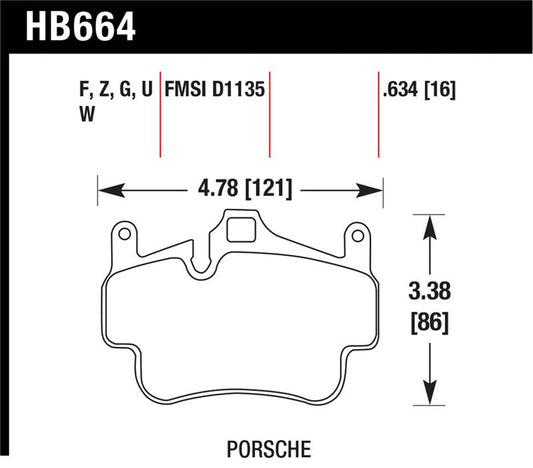 Hawk Performance Hawk 05-08 Porsche 911 Carrera Front & Rear / 07-08 Cayman Front Perf Ceramic Street Brake Pads
