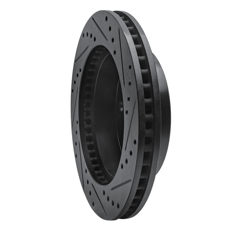 R1 Concepts R1 00-02 Dodge Ramcharger (Mexico) Front Left Drilled & Slotted Black Brake Rotor