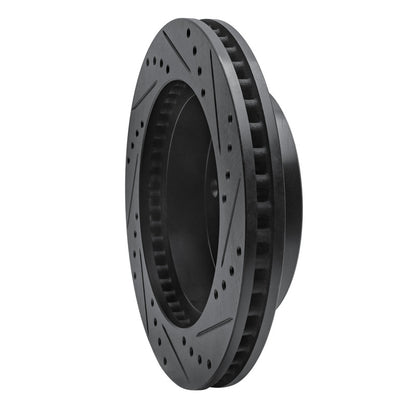 R1 Concepts R1 00-02 Dodge Ramcharger (Mexico) Front Left Drilled & Slotted Black Brake Rotor