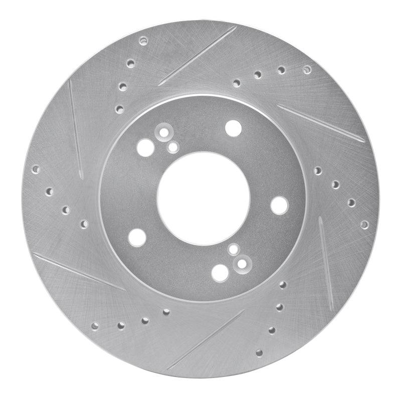 R1 Concepts R1 01-03 Hyundai XG350 Front Left Drilled & Slotted Silver Brake Rotor