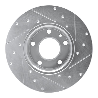 R1 Concepts R1 76-76 BMW 530I Front Left Drilled & Slotted Silver Brake Rotor