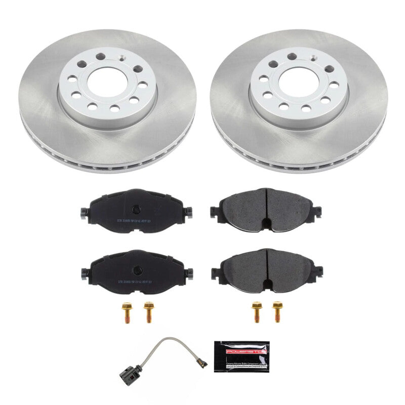 PowerStop Power Stop 15-19 Volkswagen e-Golf Front Semi-Coated Rotor Kit