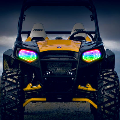 ORACLE Lighting Oracle 08-19 Polaris RZR 570/800/900 Dynamic RGB+W Headlight Halo Kit - - Dynamic