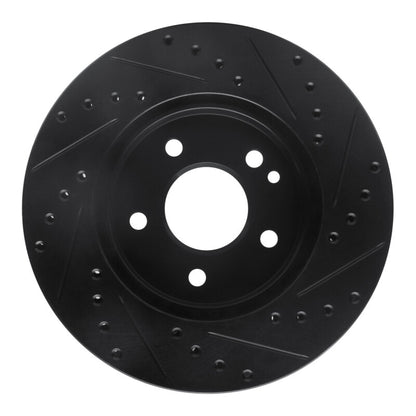 R1 Concepts R1 94-97 Mercedes-Benz C280 Front Left Drilled & Slotted Black Brake Rotor
