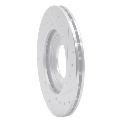 R1 Concepts R1 81-82 Toyota Cressida Front Left Drilled & Slotted Silver Brake Rotor