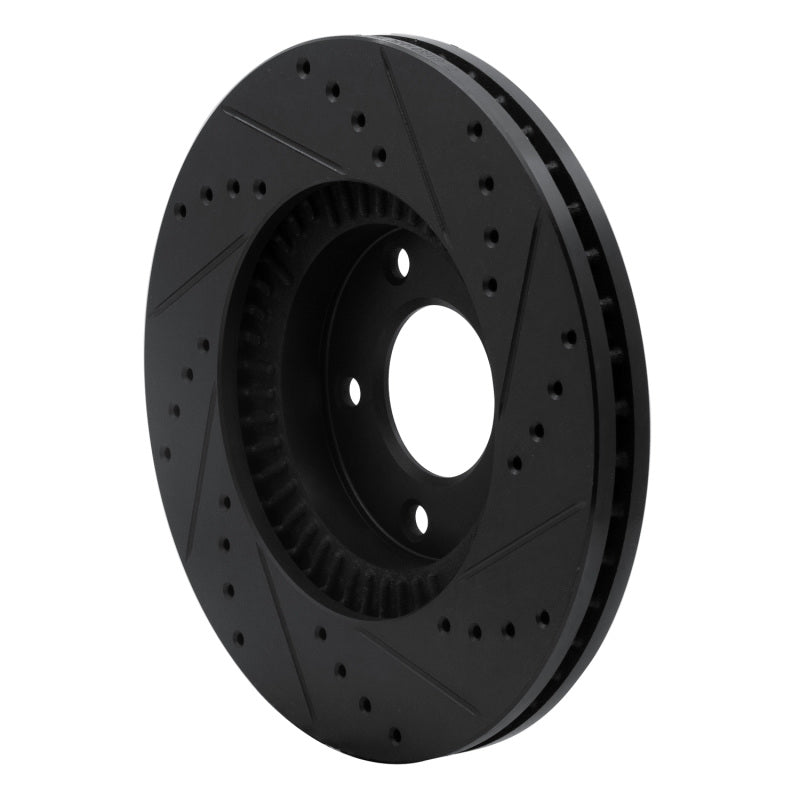 R1 Concepts R1 01-02 Mazda Millenia Front Left Drilled & Slotted Black Brake Rotor