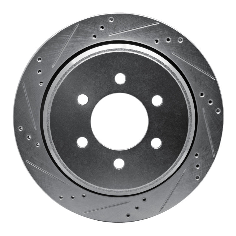 R1 Concepts R1 02-06 Ford Expedition Rear Left Drilled & Slotted Silver Brake Rotor